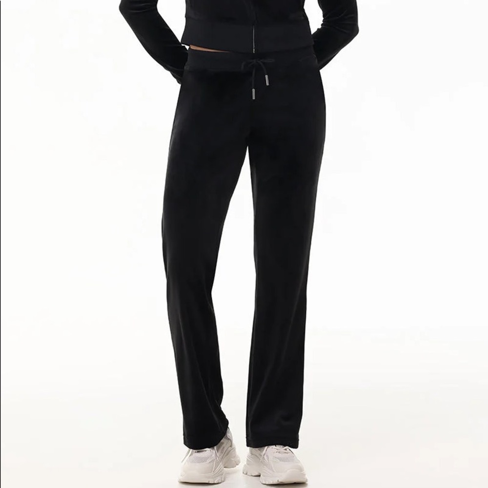 Juicy Couture OG BIG BLING VELOUR TRACK PANTS Black - Picture 4 of 8